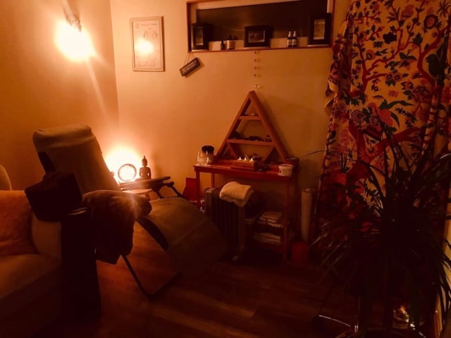 Relax in the calming therapy chair 